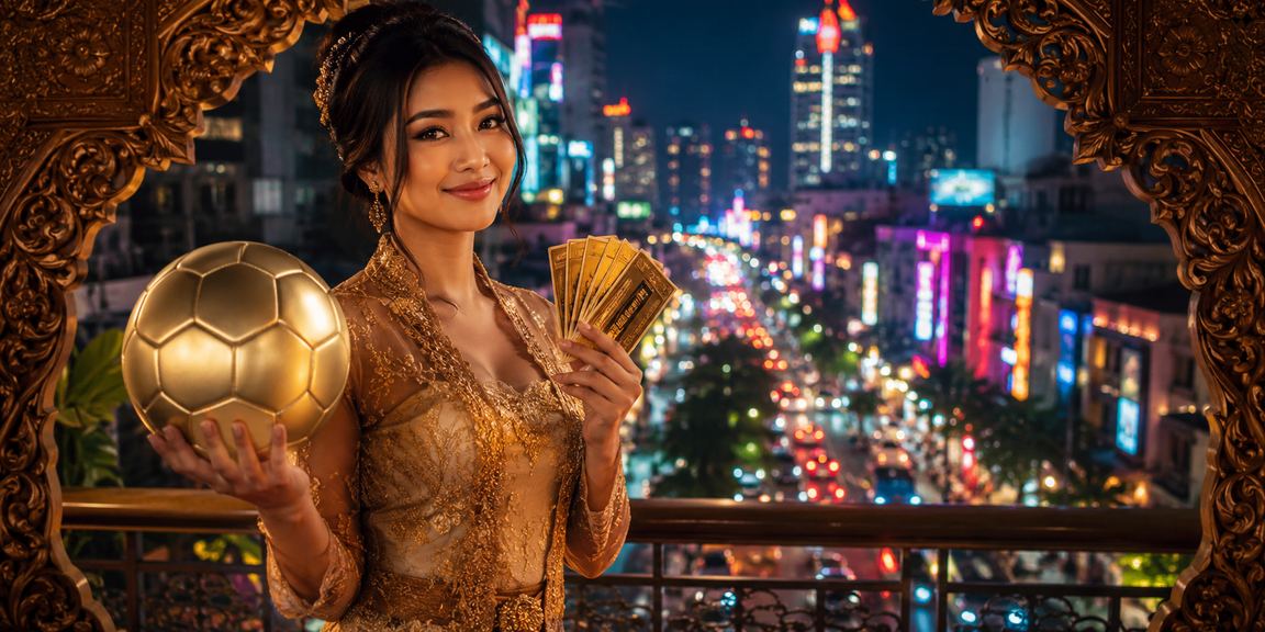 Layar neon penuh dengan pilihan taruhan sepak bola yang aktif dan meriah di malam hari